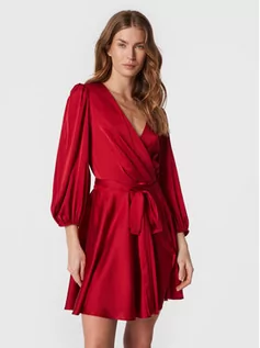 Sukienki - Imperial Sukienka koktajlowa ACVREDG Czerwony Regular Fit - grafika 1