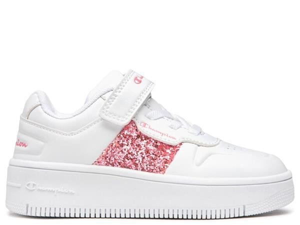 Buty dziecięce Champion S32612WW001 REBOUND PLATFORM SPARKLE G PS Białe