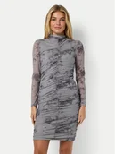 Sukienki - Noisy May Sukienka codzienna Iggy 27031596 Szary Slim Fit - miniaturka - grafika 1