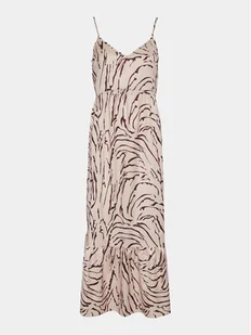 Pieces Sukienka letnia Sade 17146543 Beżowy Wide Fit - Sukienki - miniaturka - grafika 1