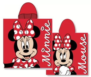 Ponczo Poncho Ręcznik MYSZKA MINNIE MOUSE dla dzieci 50x100 kaptur - Okrycia kąpielowe dla dzieci - miniaturka - grafika 1