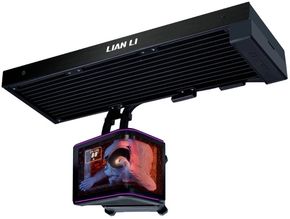 Lian-Li Chłodzenie wodne Lian Li HydroShift II OLED Curved 360 Fanless AiO-chłodzenie wodne, 360 mm, wyświetlacz OLED - czarny G89.GHS2OLDC36NB.00