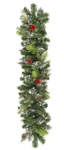 Łańcuch na choinkę 100cm zielony, girlanda choinkowa, średnica 15cm - Ozdoby bożonarodzeniowe - miniaturka - grafika 1