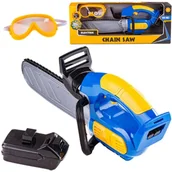 Zabawy w naśladowanie dorosłych - Zabawkowa Piła Łańcuchowa, Motorowa Dla Małego Drwala + Okulary - miniaturka - grafika 1