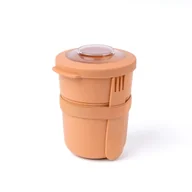 Pojemniki kuchenne - Pojemnik na jogurt 2 w 1 ze sztućcem Amuse - pomarańczowy - miniaturka - grafika 1
