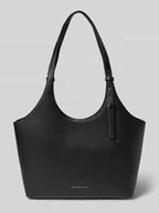 Torebki damskie - Torba shopper z fakturowanej imitacji skóry - miniaturka - grafika 1