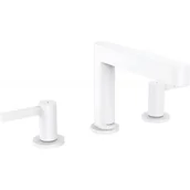 Baterie umywalkowe - Hansgrohe 76033700 Finoris 3-otworowa bateria umywalkowa 110 z kompletem odp$326ywowym Push-Open bia$327y matowy - miniaturka - grafika 1