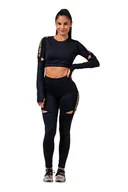 Spodnie sportowe damskie - Legginsy damskie Nebbia Honey Bunny Leggings 820 black M - miniaturka - grafika 1