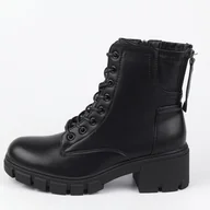 Botki damskie - Czarne botki damskie na obcasie Vinceza 37131 - miniaturka - grafika 1