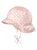 Czapeczki dla niemowląt - MaxiMo Czapka w kolorze jasnoróżowo-biało-pomarańczowym - miniaturka - grafika 1
