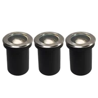 Oprawy, klosze i abażury - QAZQA Zestaw 3 zewnętrznych spotów naziemnych ze stali regulowanej IP65 - Delux - miniaturka - grafika 1