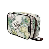 Torby podróżne - I-TOTAL® - Kosmetyczka, torba podróżna, dla kobiet i mężczyzn, wodoszczelna, z haczykiem, Old Map, 20 inch, Central Hardside Expandable Luggage z kółkami obrotowymi - miniaturka - grafika 1