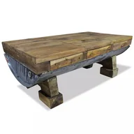 Ławy i stoliki kawowe - vidaXL Stolik kawowy z litego drewna odzysku, 90x50x35 cm - miniaturka - grafika 1