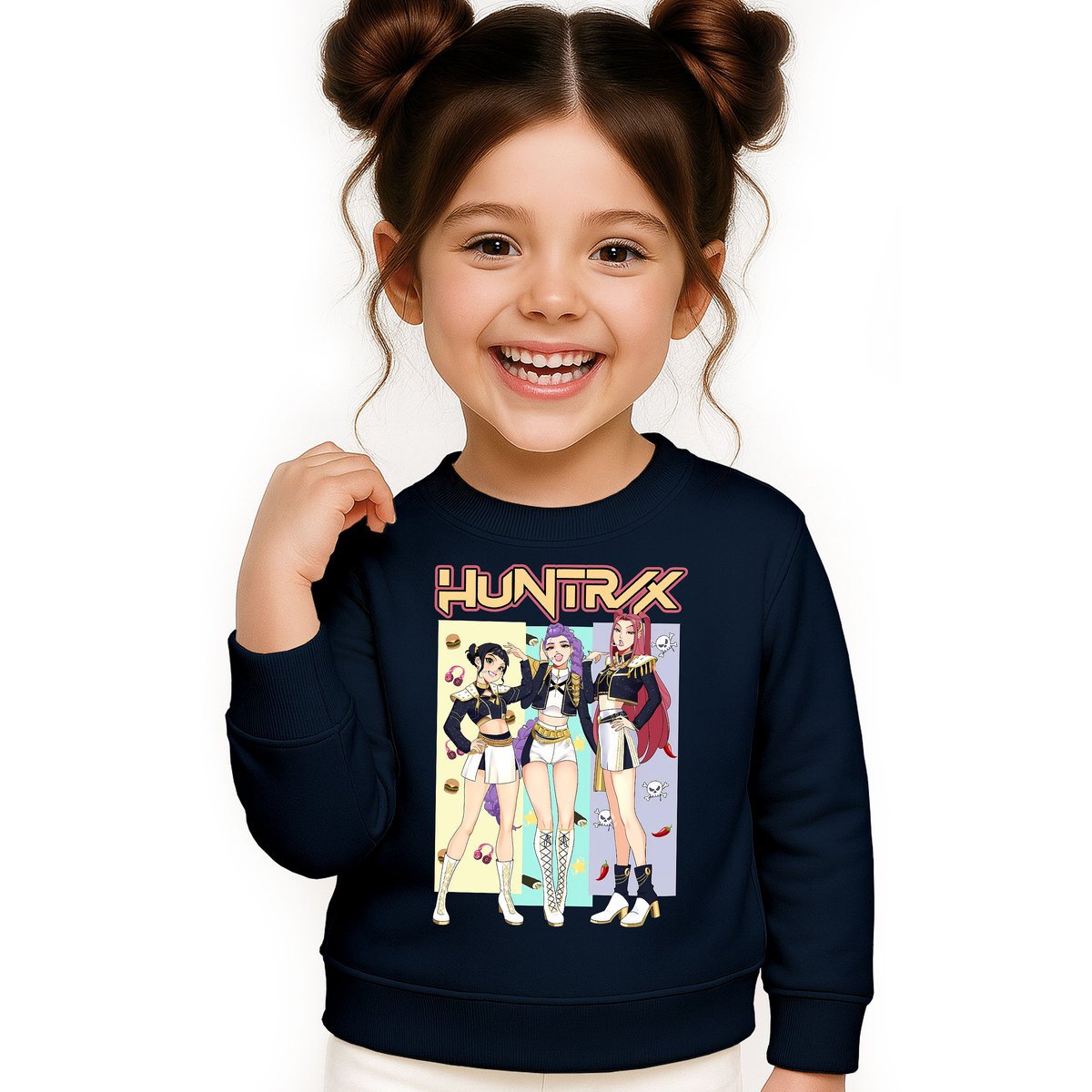 BLUZA DZIECIĘCA KPOP DEMON HUNTERS HUNTRIX 104 BAWEŁNIANA JAKOŚĆ