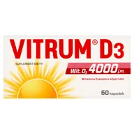 Witaminy i minerały - Vitrum D3 Strong, witamina D 4000 j.m., 60 kapsułek - miniaturka - grafika 1