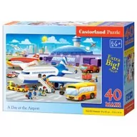 Puzzle - Castorland 40 EL. MAXI Dzień na lotnisku 040223 - miniaturka - grafika 1
