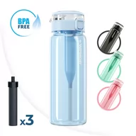 Butelki filtrujące - Butelka Filtrująca Wessper Activemax Clarti 0,68 L Niebieski + Wkład Filtrujący Wessper Clarti 2 Szt. - miniaturka - grafika 1