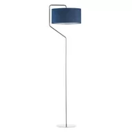 Lampy stojące - Metalowa lampa podłogowa z welurowym abażurem, Lysne, Tesallia Velur, Granatowy - miniaturka - grafika 1