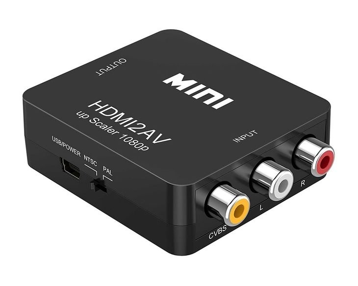 Adapter Av Na Hdmi Rca Konwerter Cinch Cvbs 1080p Przejściówka Do Tv