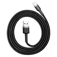 Kable USB - Baseus Cafule USB do Lightning 1,5A 2m szaro-czarny - miniaturka - grafika 1