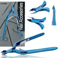 Akcesoria do paznokci - Cążki cęgi do grubych wrastających paznokci skórek obcinaczki nożyczki manicure gabinet SPA niebieskie - miniaturka - grafika 1