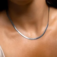 Łańcuszki - Łańcuszek srebrny żmijka ze stali chirurgicznej - miniaturka - grafika 1