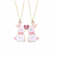 Biżuteria dla dzieci - Słodkie króliczki - zestaw naszyjników dla najlepszych przyjaciółek - miniaturka - grafika 1