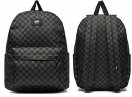 Plecaki szkolne i tornistry - Vans Plecak Szkolny Old Skool Checkerboard Szachownica Klasyk Realm Czarny - miniaturka - grafika 1