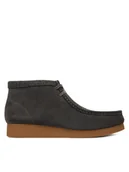 Botki męskie - Clarks Trzewiki WallabeeEVO BT 26183994 Szary - miniaturka - grafika 1