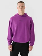 Bluzy sportowe męskie - Męska bluza dresowa z kapturem 4F x Robert Lewandowski RL9SAW24TSWSM1825 - fioletowa - miniaturka - grafika 1