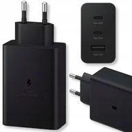 Ładowarki do telefonów - SZYBKA ŁADOWARKA SIECIOWA 65W TRIO 1x USB-A +2x USB-C ZAMIENNIK DLA SAMSUNG - miniaturka - grafika 1