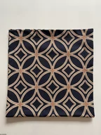 Obrusy i serwetki - Bawełniany plamoodporny bieżnik granatowego koloru z wzorem Ornament - miniaturka - grafika 1