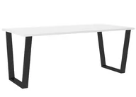 Stoły - Stół loftowy do salonu Cezar 185x90 Biały - miniaturka - grafika 1