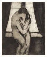 Plakaty - The Kiss (1895), Edvard Munch -  plakat Wymiar do wyboru: 60x80 cm - miniaturka - grafika 1