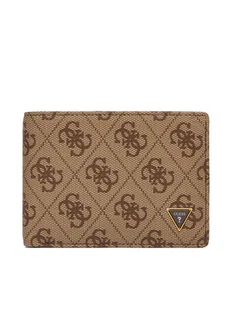 Guess Duży Portfel Męski SMMALL LEA27 Brązowy - Portfele - miniaturka - grafika 1