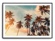 Plakaty - Plakat r A3 42x30 cm Plaża Palmy Slońce Niebo - miniaturka - grafika 1