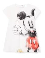 Sukienki - Desigual Dziewczęca sukienka Vest_ok Mickey Casual, biały, 5-6 Lata - miniaturka - grafika 1