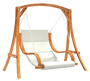 Drewniana huśtawka ogrodowa z poduszką S7-F33 - Huśtawki Drewniana huśtawka ogrodowa z poduszką S7-F33 - Huśtawki - miniaturka - grafika 1