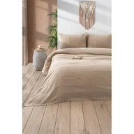 Narzuty - Beżowy bawełniany zestaw narzuty na łóżko i poszewki na poduszkę 210x220 cm Sedef – Mijolnir - miniaturka - grafika 1