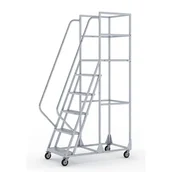 Drabiny - B2B Partner Mobilna drabina z platformą - 6 stopni, 1,5 m L3 - miniaturka - grafika 1