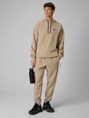 Spodnie sportowe męskie - 4F Spodnie dresowe joggery męskie - beżowe XXL - miniaturka - grafika 1