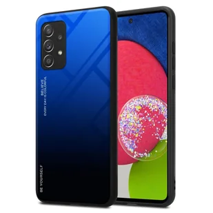 Pokrowiec Do Samsung Galaxy A52 (4G / 5G) / A52s Etui w NIEBIESKO - CZARNY TPU Obudowa Case Cover Plecki Ochronny Cadorabo - Etui i futerały do telefonów - miniaturka - grafika 1