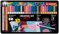Długopisy - Zestaw długopisów STABILO Creative Set - długopis 68 pędzelków, długopis 68 i końcówka 88 - ARTY - puszka 30 sztuk - różne kolory - miniaturka - grafika 1