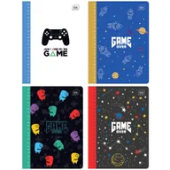 Zeszyty szkolne - 4 X ZESZYT A5, 32 KARTKI, KRATKA Z MARGINESEM, INTERDRUK GAME OVER - miniaturka - grafika 1