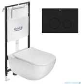 Stelaże i zestawy podtynkowe do WC - Vitalle PALO Zestaw podtynkowy stelaż ACTIVE ONE, miska PALO, deska  wolnoopadająca slim, przycisk czarny mat PALO AC2  A89310473106 - miniaturka - grafika 1