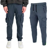 Spodnie męskie - Spodnie Alpha Industries Cotton Twill Jogger 116202 697 Granatowe 3XL - miniaturka - grafika 1