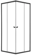 Kabiny prysznicowe - Kabina prysznicowa kwadratowa narożna Hooked 90x90x200 cm profile czarne Sealskin - miniaturka - grafika 1