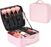 Kosmetyczki, organizery i kuferki - ATL AG905A Kosmetyczka turystyczna kuferek różowa - miniaturka - grafika 1
