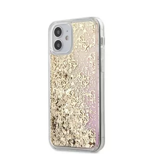 Guess GUHCP12SLG4GGPIGO iPhone 12 5,4" złoty/gold hardcase Gradient Liquid Glitter 4GGuess / GUE000862 - Etui i futerały do telefonów - miniaturka - grafika 1