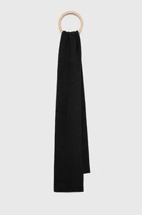 Michael Kors szalik z domieszką wełny kolor czarny gładki - Apaszki i szaliki męskie - miniaturka - grafika 1